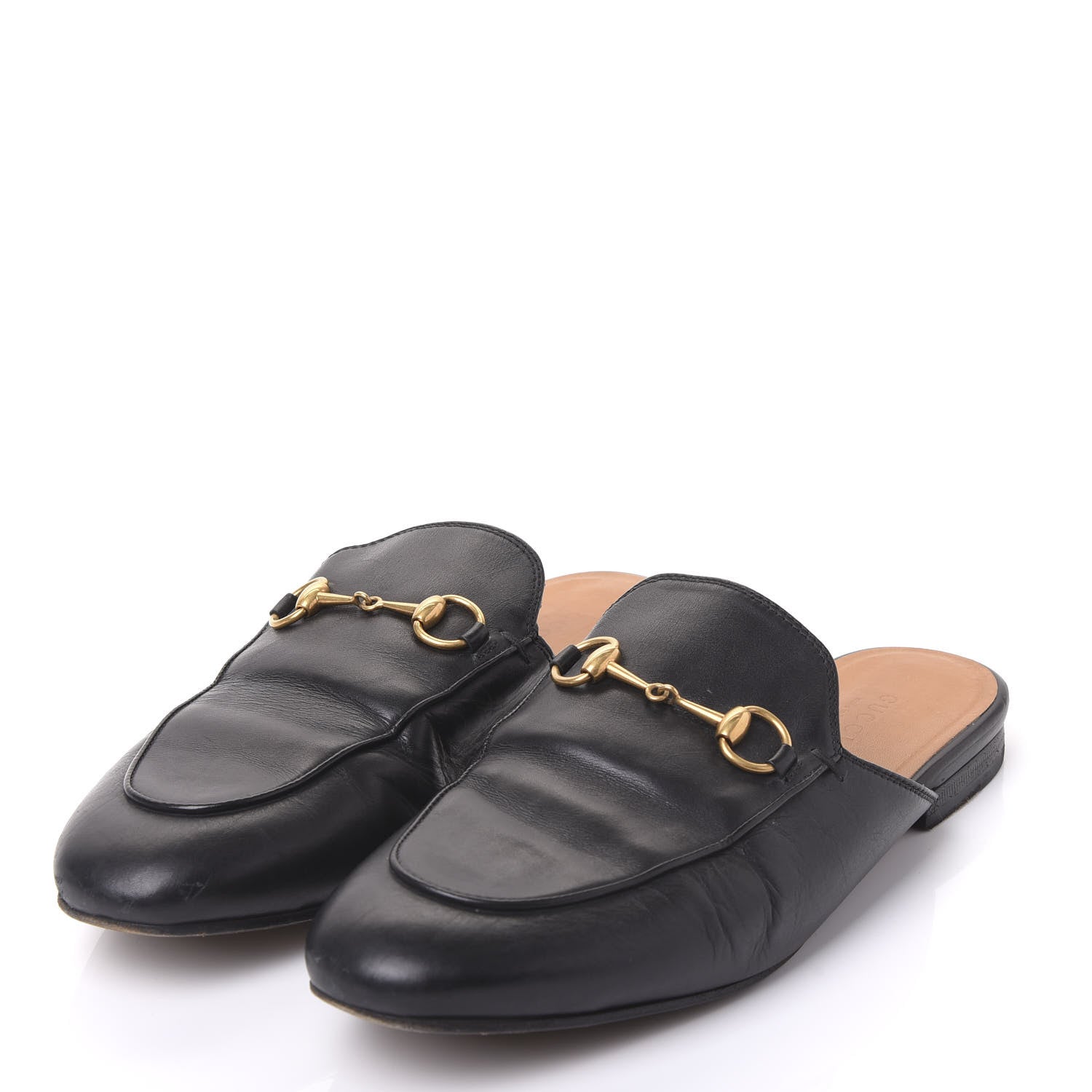Gucci Calfskin Womens Princetown Slippers 38.5 Black 2 of 9