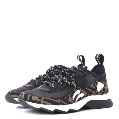 Fendi Technical Mesh Lycra FFreedom Patchwork Sneakers 35.5 Black Tobacco 3 of 11