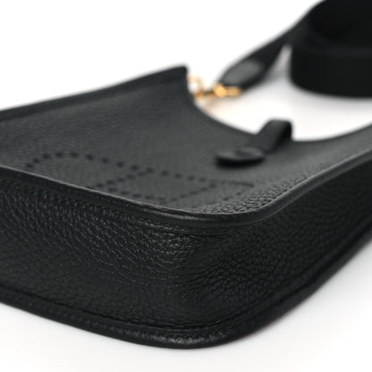 Hermes Taurillon Clemence Evelyne TPM Black 10 of 11