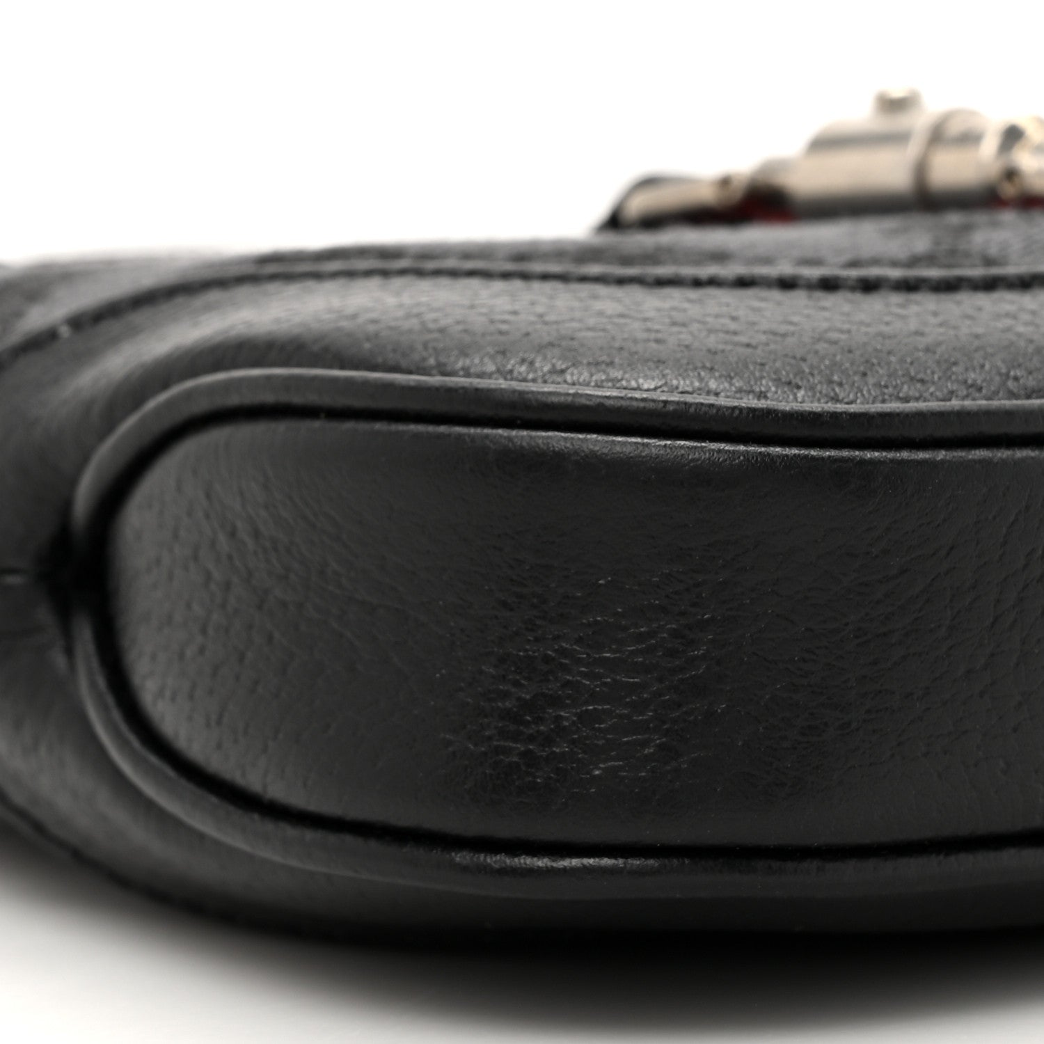 Gucci X BALENCIAGA BB Monogram Calfskin Web Mini Jackie 1961 Hobo Black 11 of 11