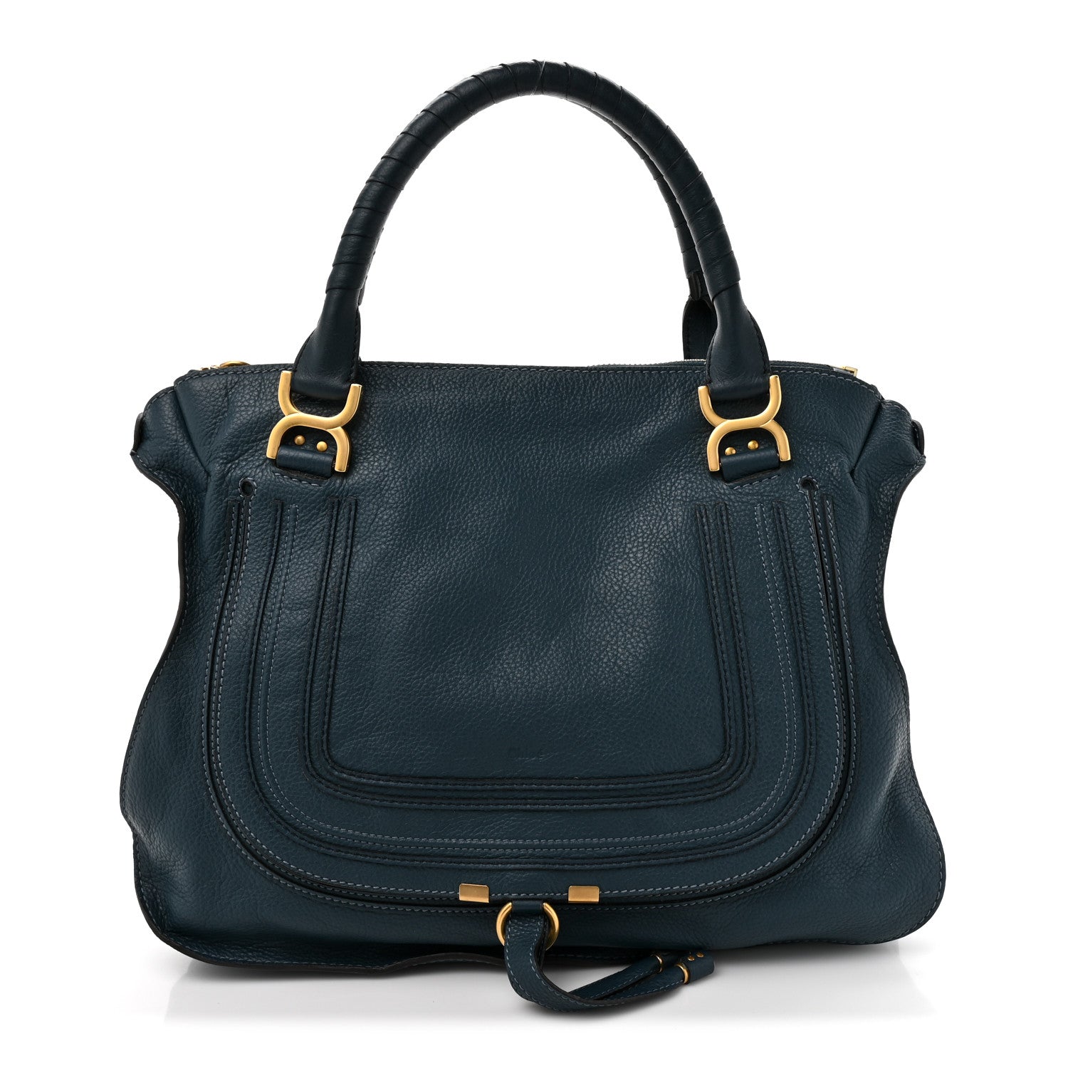 Chloe Calfskin Large Marcie Satchel Navy Ink 1 of 9