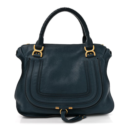 Chloe Calfskin Large Marcie Satchel Navy Ink 1 of 9