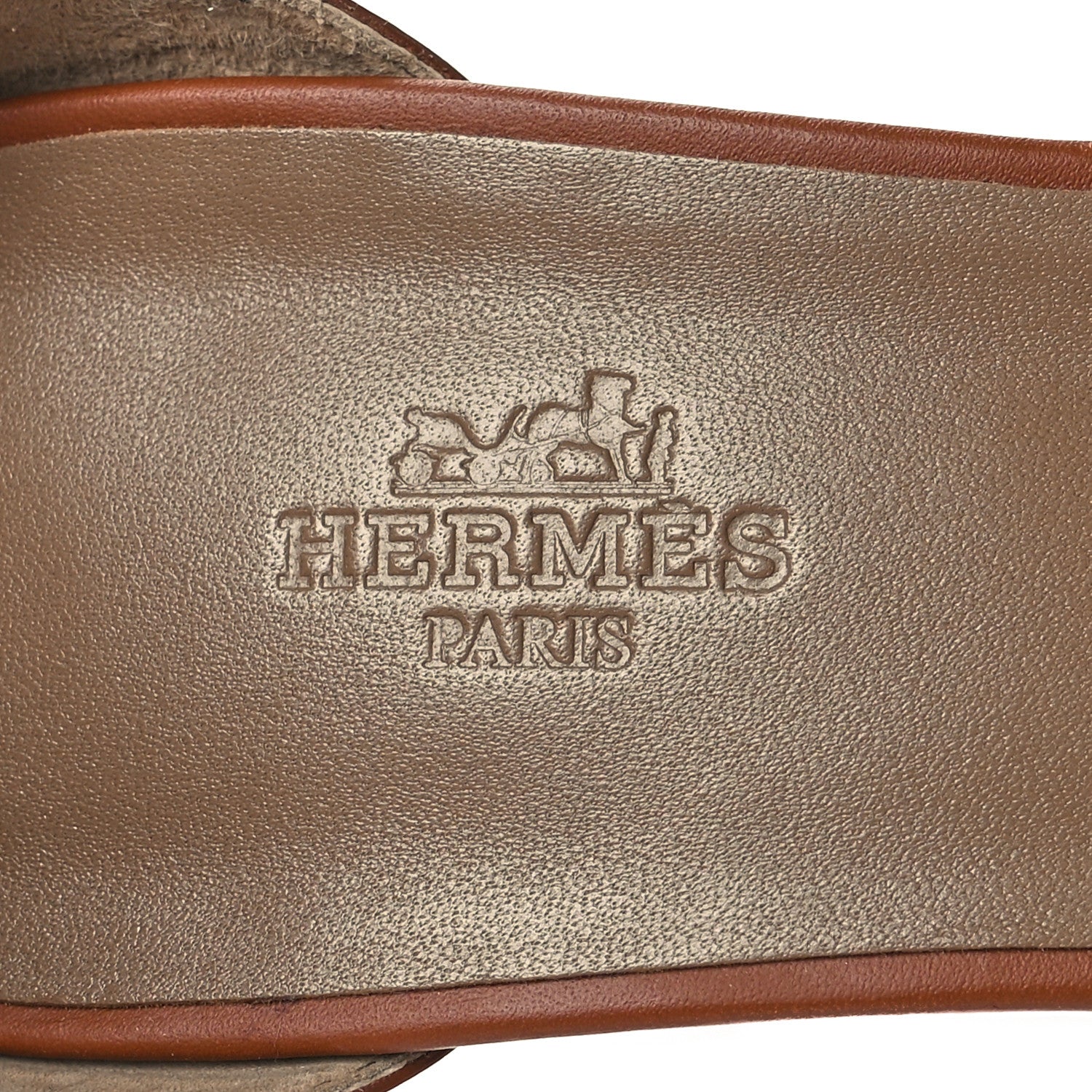 Hermes Calfskin Legend Wedge Sandals 39.5 Gold 8 of 9