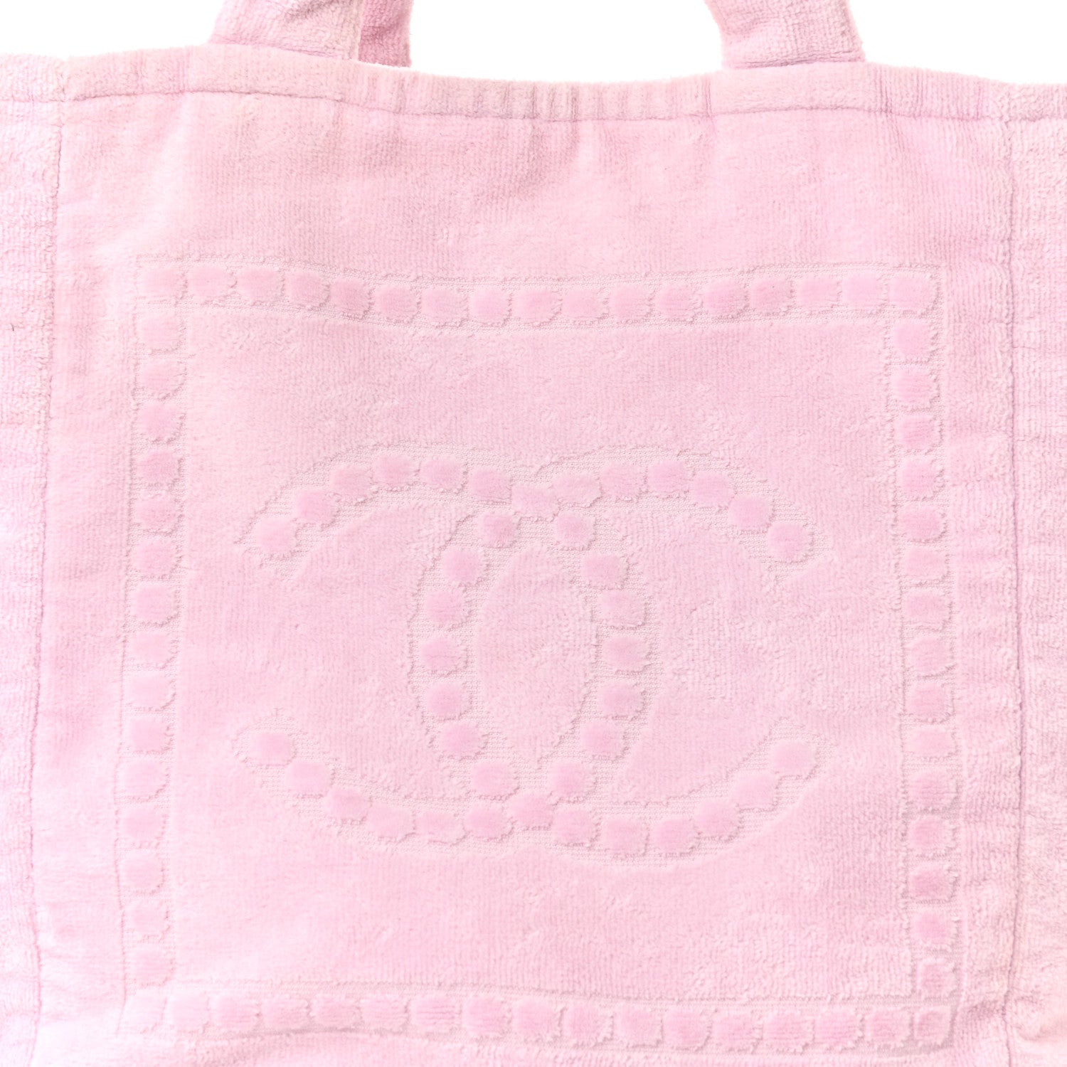 Chanel Terry Cotton CC Beach Tote Towel Set Pink 9 of 11