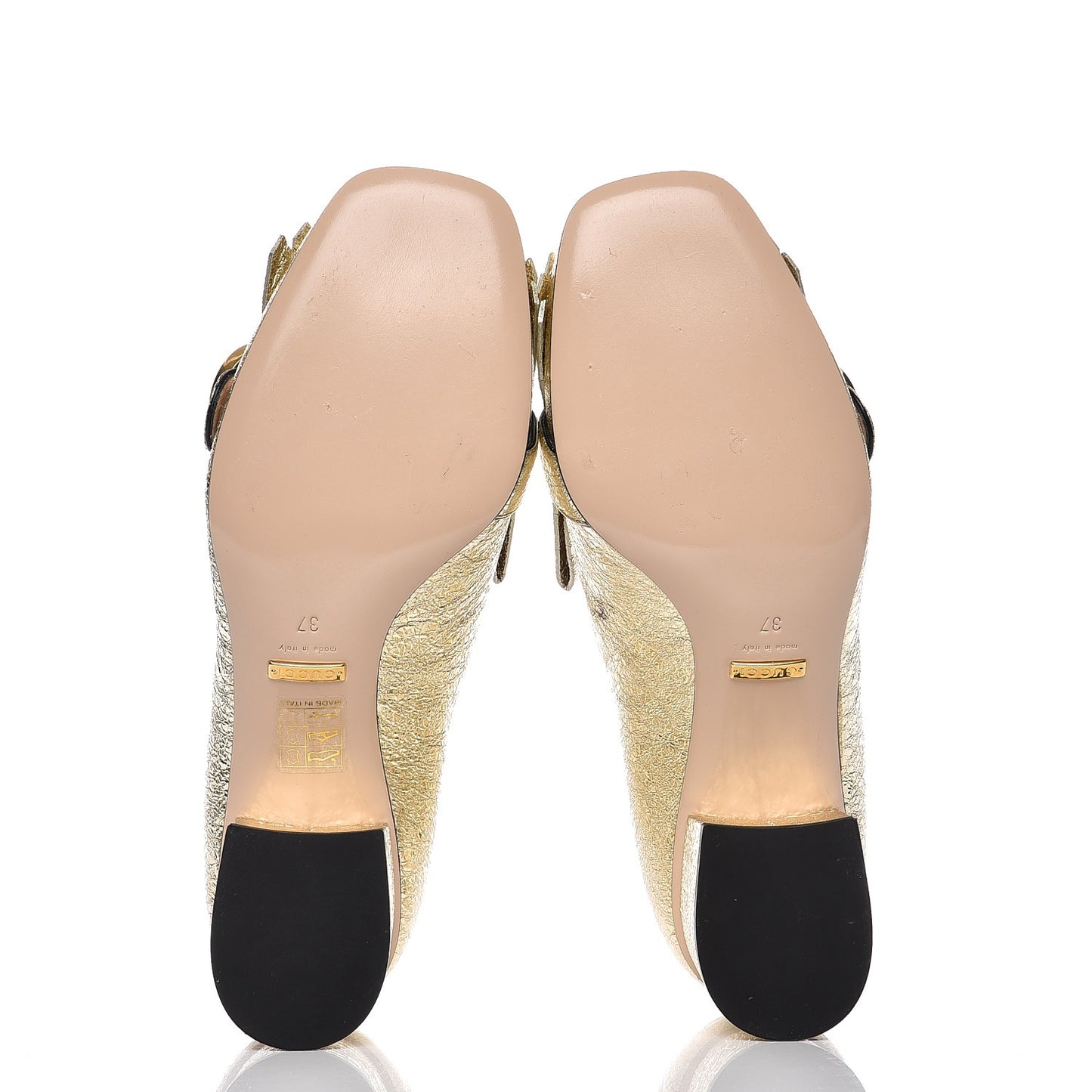 Galassia GG Marmont Fringe 50mm Loafer Pumps 37 Platino