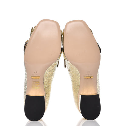 Gucci Galassia GG Marmont Fringe 50mm Loafer Pumps 37 Platino 5 of 11