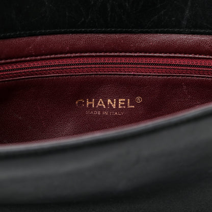 Chanel Lambskin Quilted Medium Diamond CC Flap Black 6 of 12