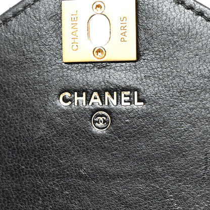 Chanel Lambskin Reversed Chevron Quilted Flap Black 6 of 11