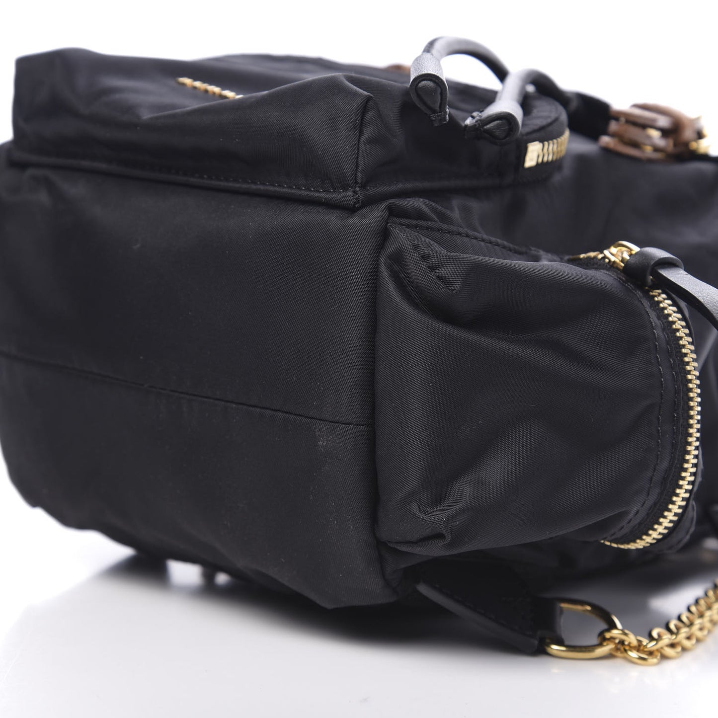 Nylon Small Rucksack Backpack Black