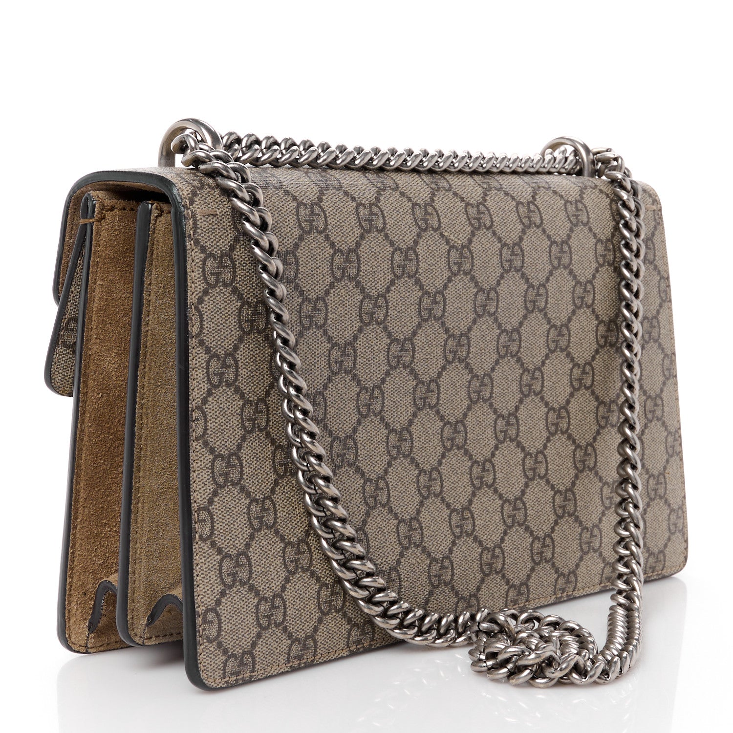 Gucci GG Supreme Monogram Small Dionysus Shoulder Bag Taupe 3 of 13