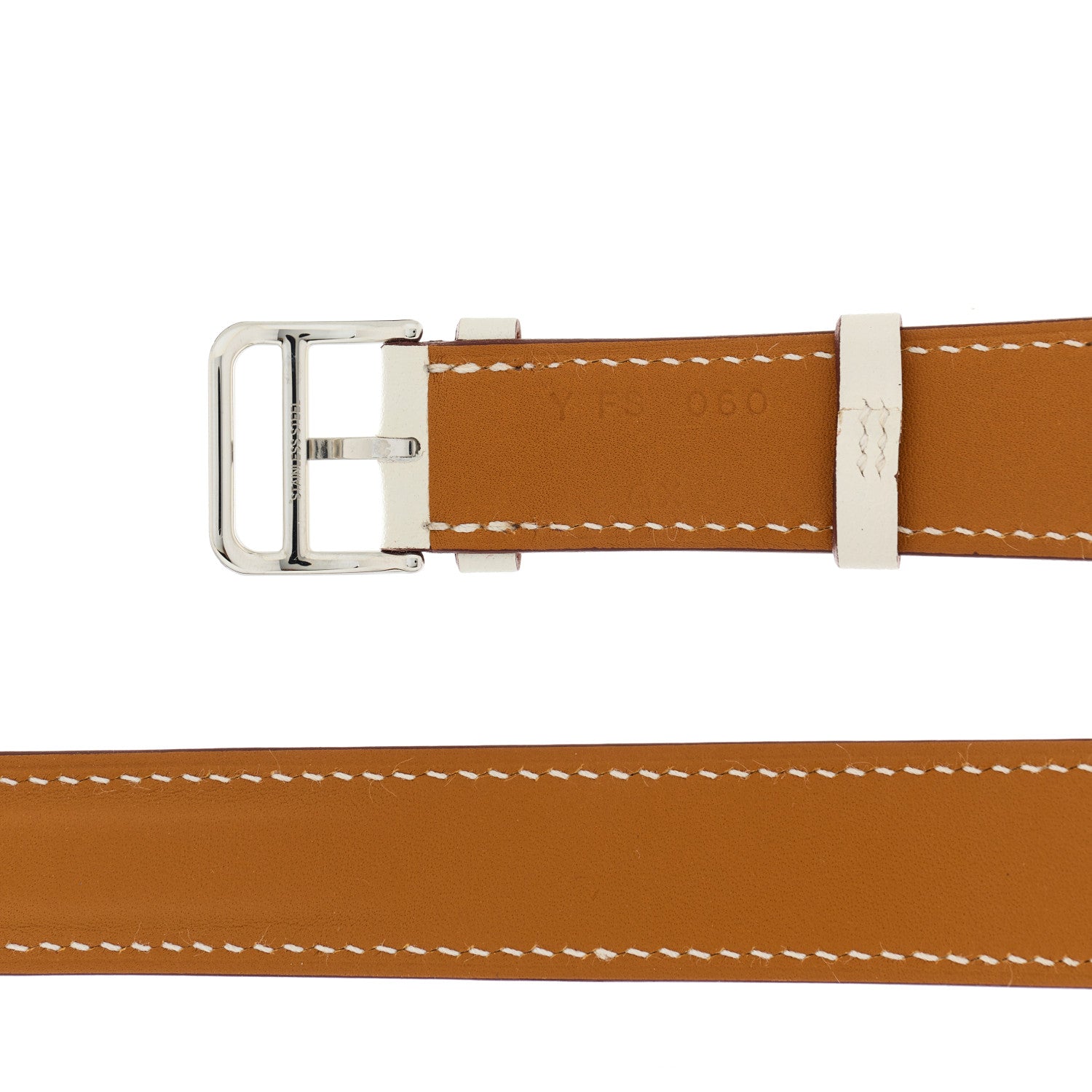 Hermes Swift Della Cavalleria Print 40mm Apple Double Tour Watch Strap White 3 of 5