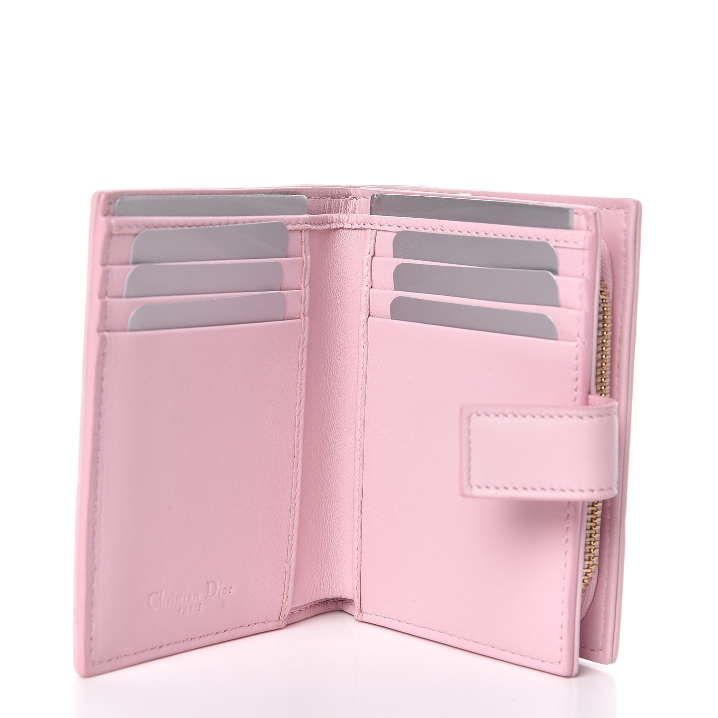 Lambskin Cannage Lucky Badge Eden Wallet Pink