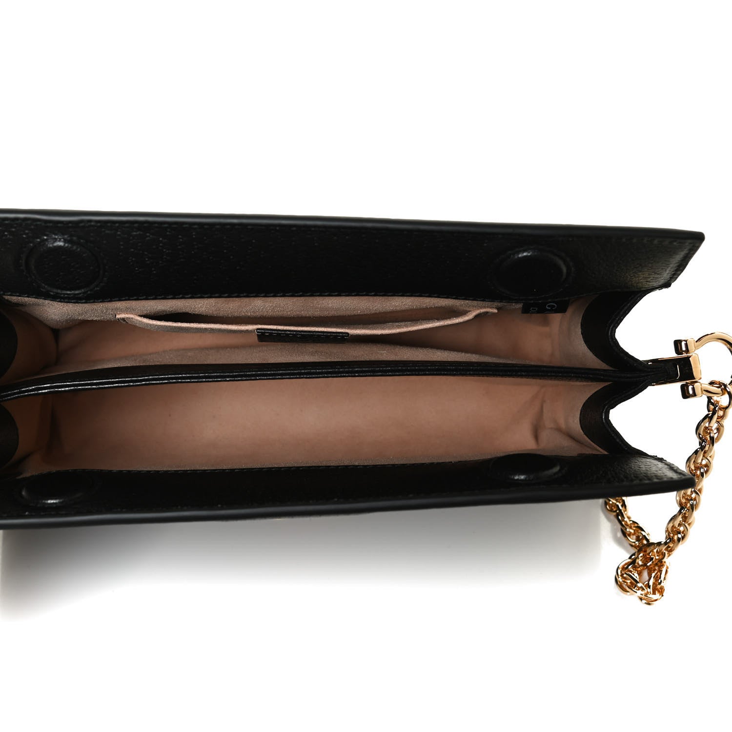 Gucci Calfskin GG Web Small Ophidia Chain Shoulder Bag Black 5 of 11