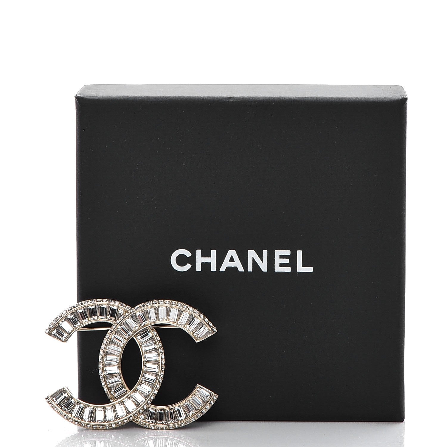 Chanel Baguette Crystal CC Brooch Gold 6 of 6