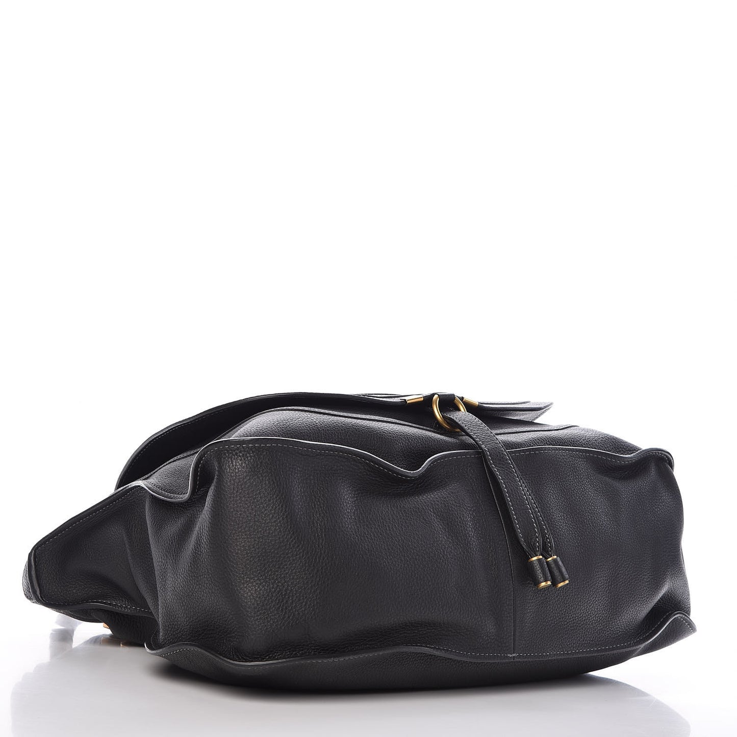 Calfskin Large Marcie Satchel Black