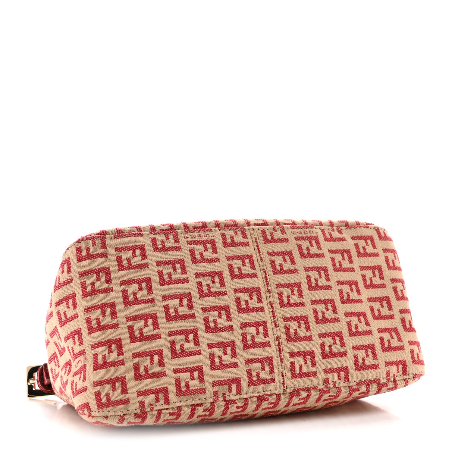 Fendi Zucchino Vitello Mini Mama Baguette Beige Rosso 4 of 13