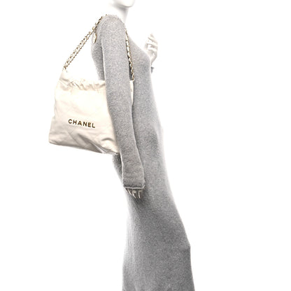 Chanel Shiny Calfskin Quilted Small Chanel 22 White 2 of 12