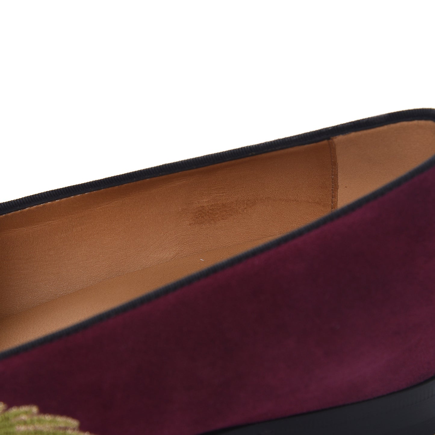 Suede Dragon Embroidered Mens Loafers 7.5 New Vineya