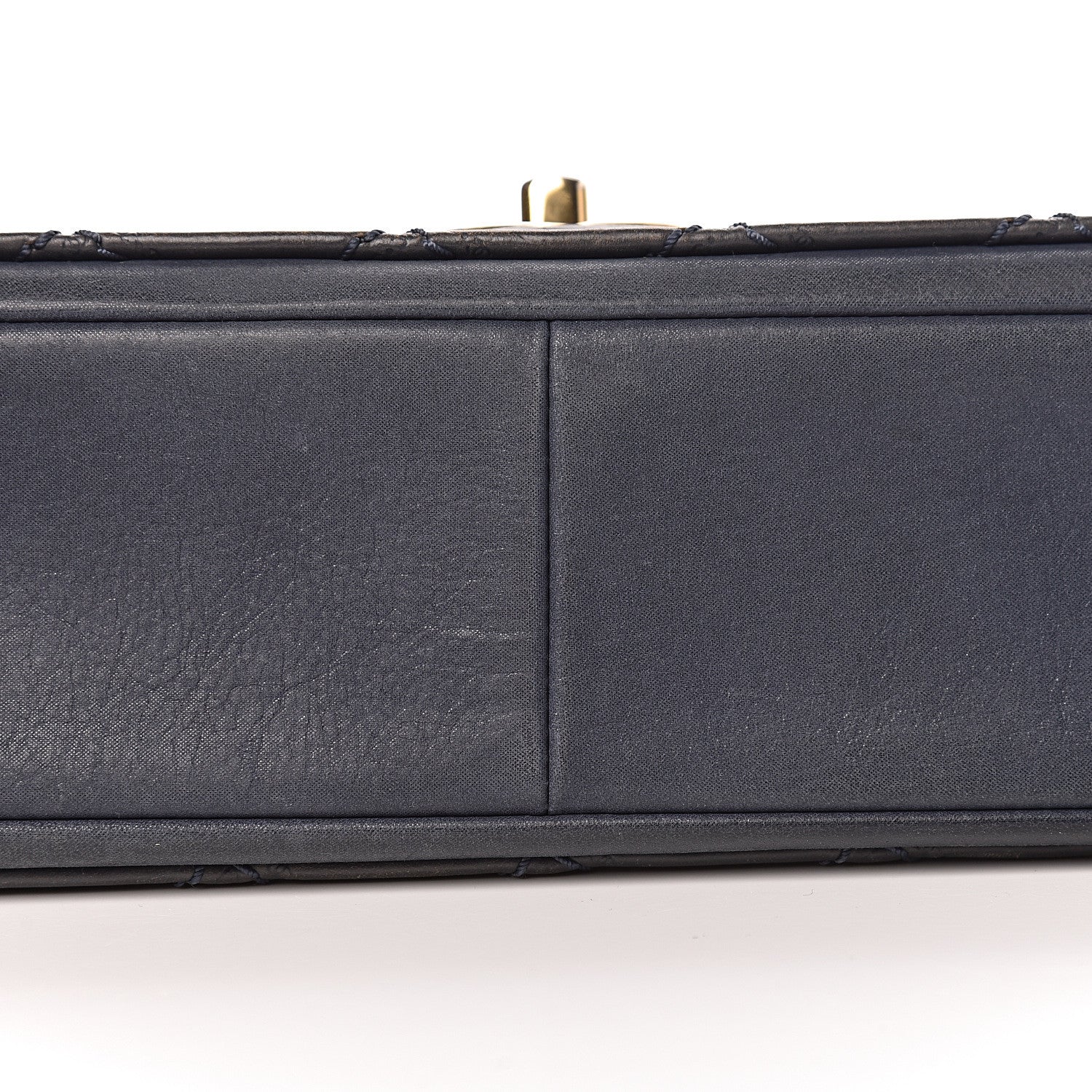 Chanel Calfskin Stitched Two Tone Flap Blue 21 of 23