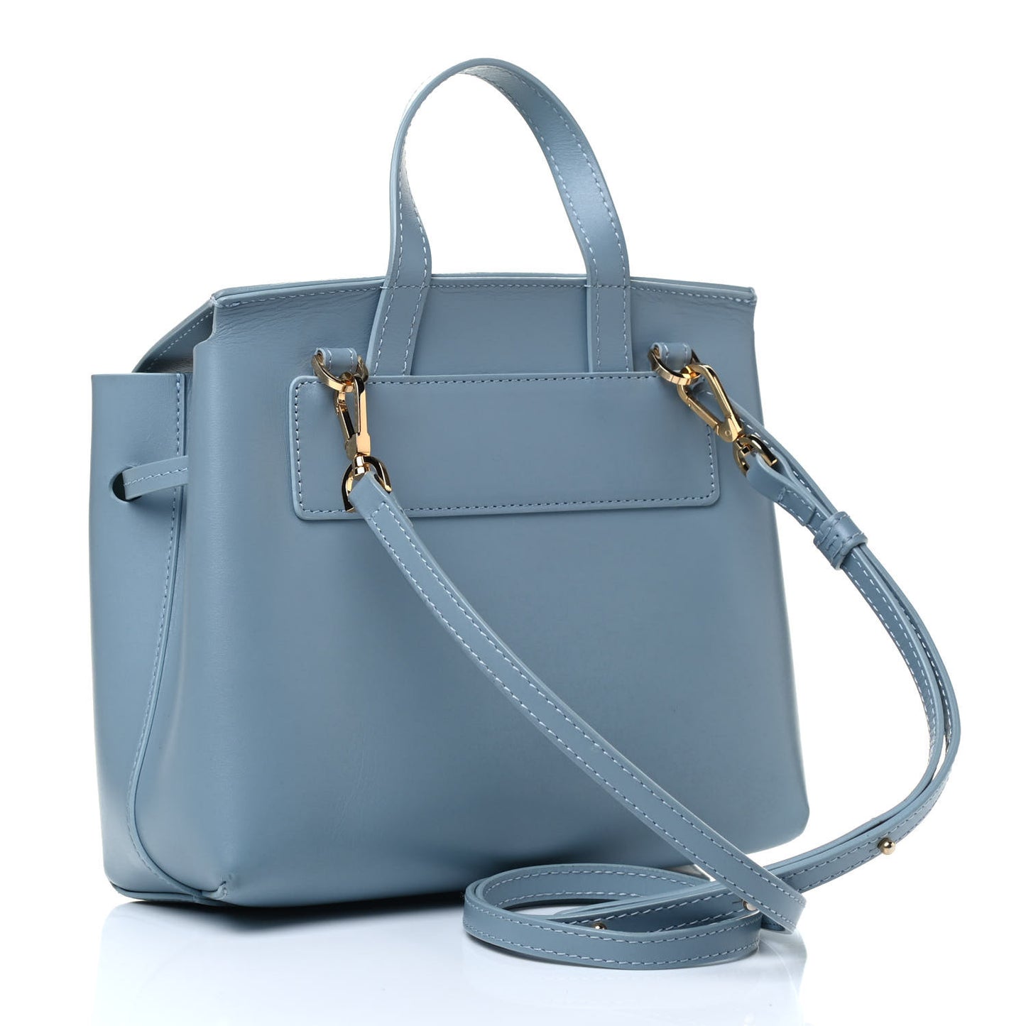 Calfskin Mini Mini Lady Bag Grey Blue
