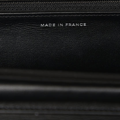 Chanel Grained Calfskin Chevron Quilted Boy Wallet On Chain WOC Black 6 of 14