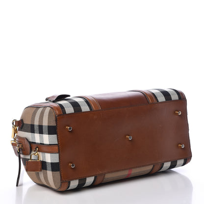 Burberry House Check Medium Alchester Bowling Bag Tan 5 of 23