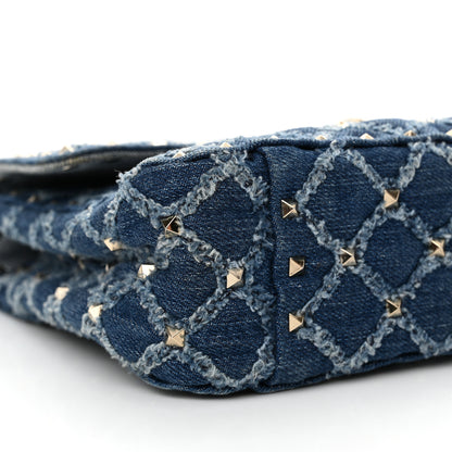 Valentino Garavani Denim Medium Rockstud Spike Shoulder Bag Denim 8 of 10