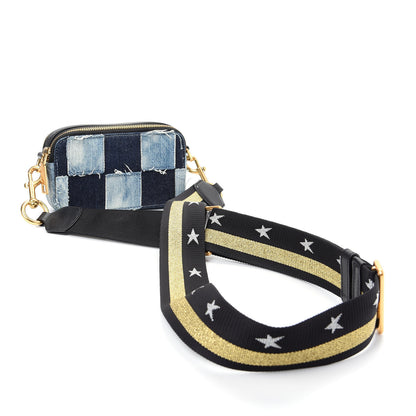 Marc Jacobs Calfskin Denim Patchwork Small Snapshot Camera Bag Multicolor 3 of 9