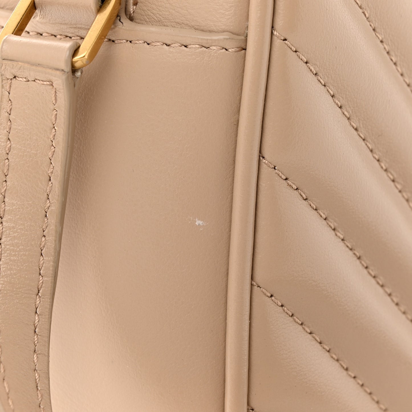 Calfskin Matelasse Monogram Lou Camera Bag Dark Beige