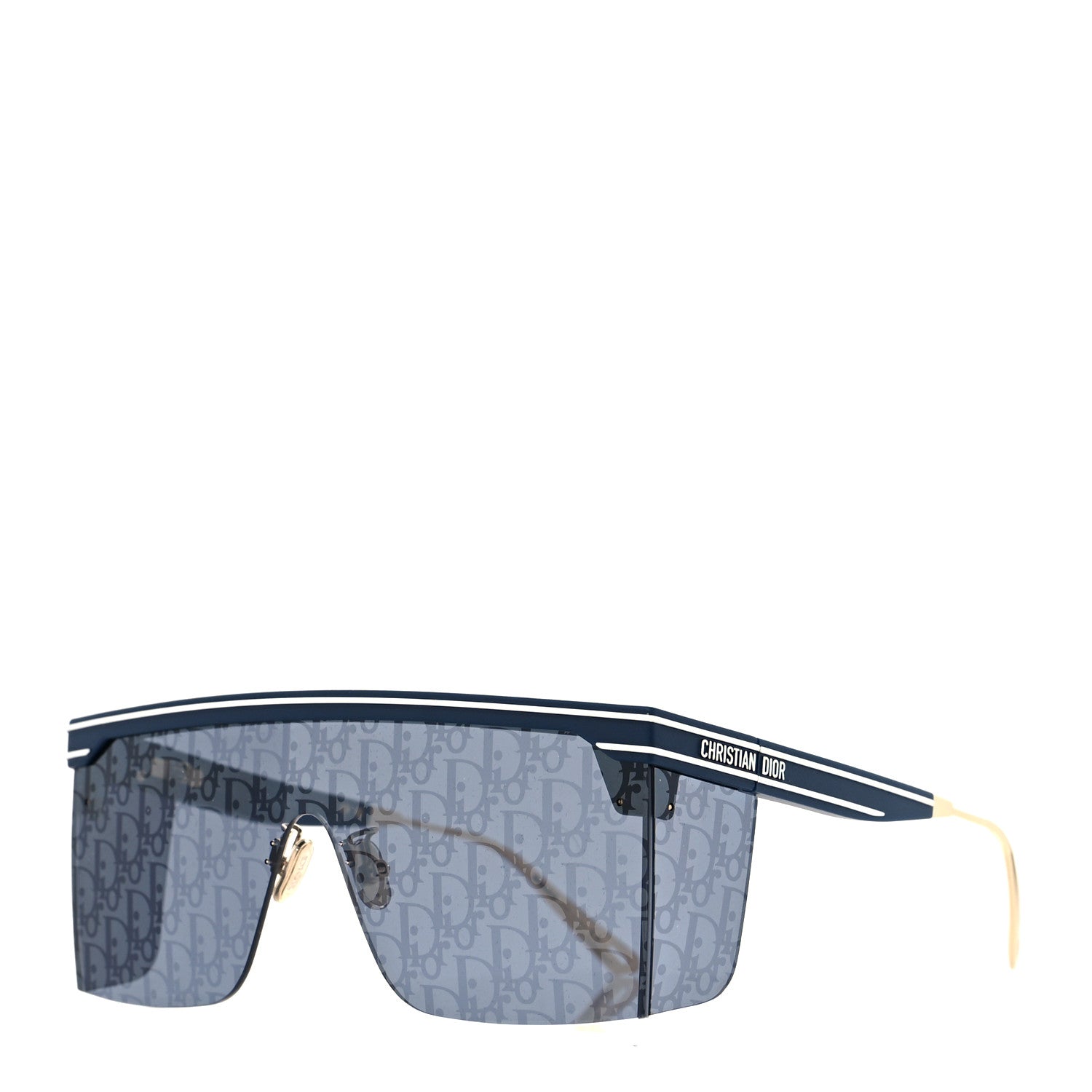 Christian Dior Oblique Diorclub M1U Mask Sunglasses Blue 1 of 8