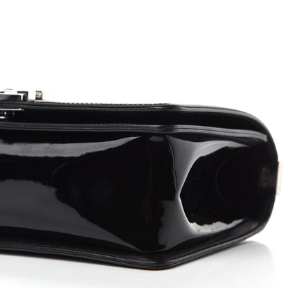 Chanel Patent Glitter PVC Chevron Quilted Medium Boy Flap Black Silver 7 of 12