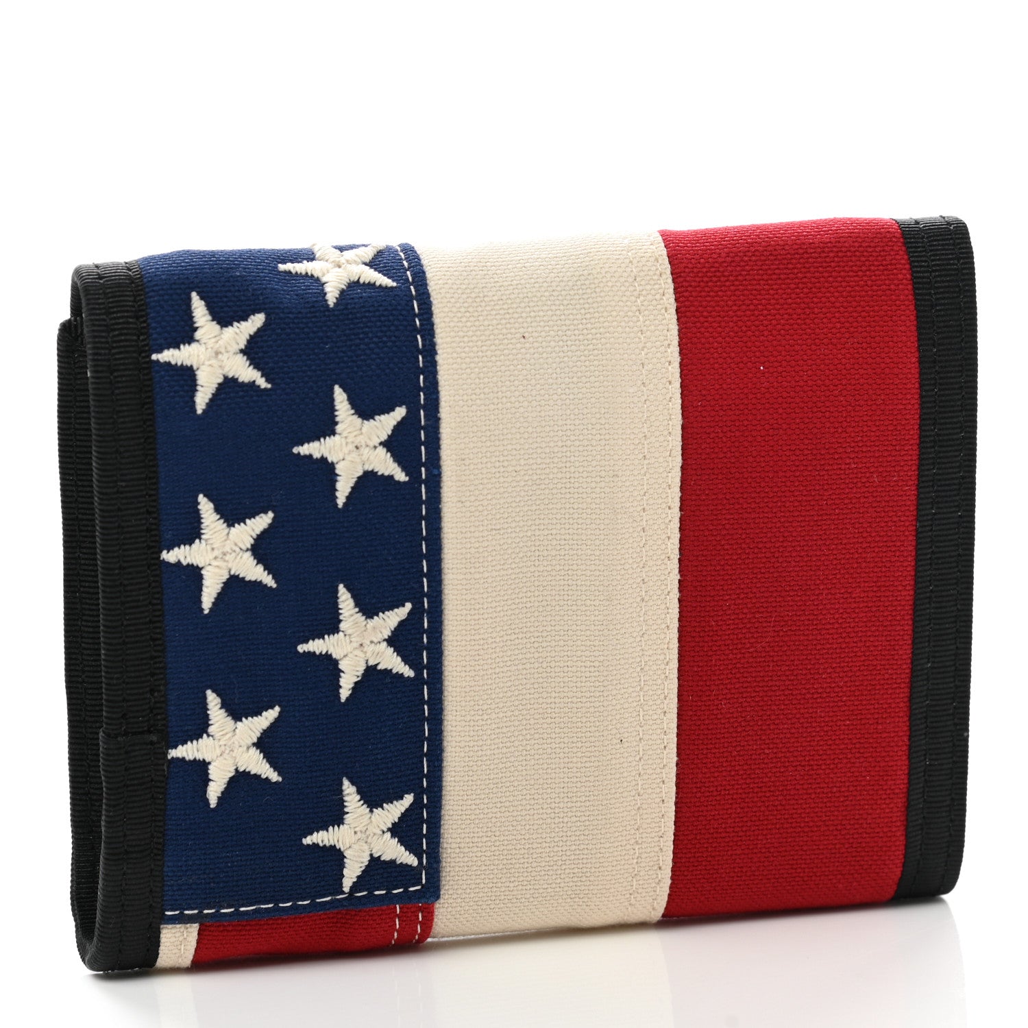 Saint Laurent Canvas American Flag Print Buffalo Compact Wallet 3 of 6