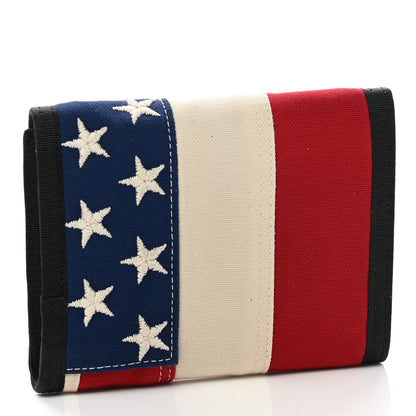 Saint Laurent Canvas American Flag Print Buffalo Compact Wallet 3 of 6