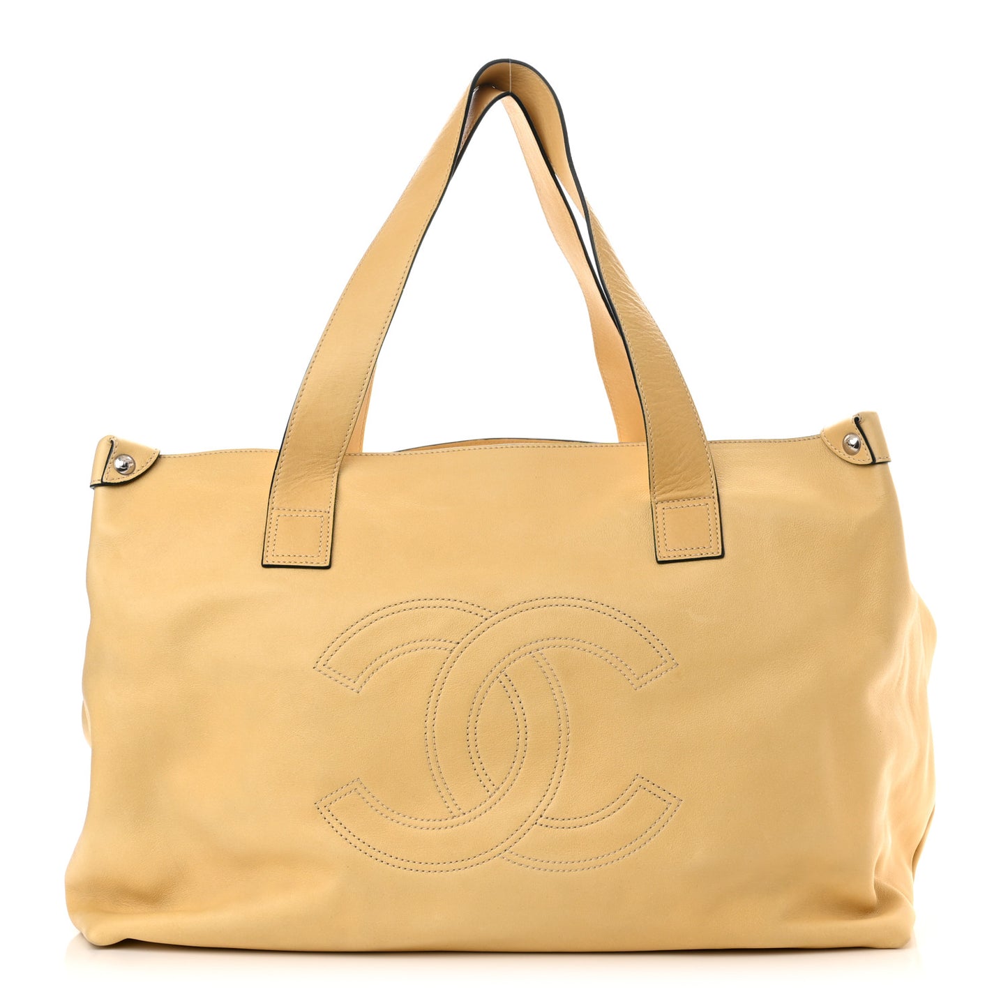 Lambskin Edgy XL Tote Beige