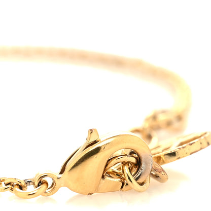 Louis Vuitton Metal Crystal Loulougram Bracelet Gold 4 of 6