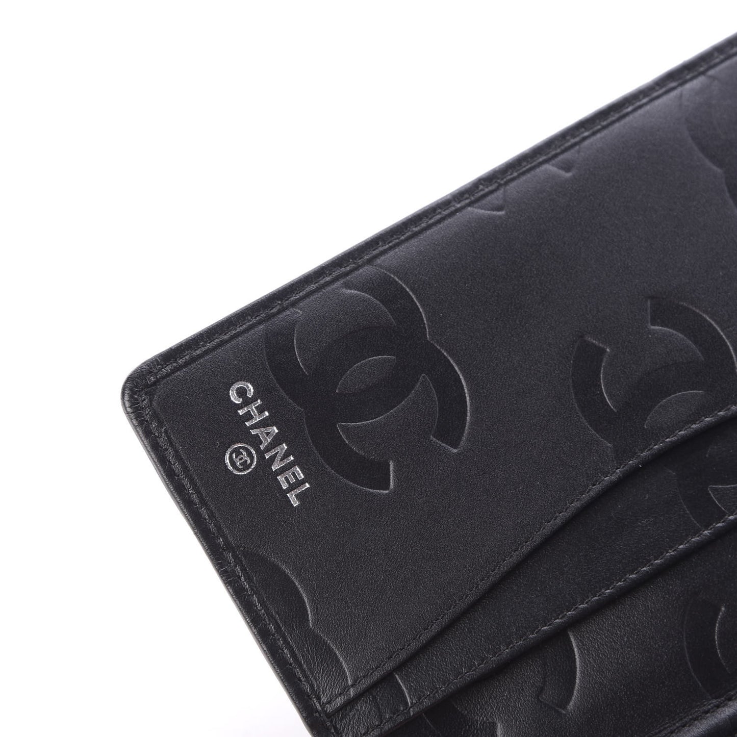 Calfskin Quilted Small Cambon Agenda Planner Black