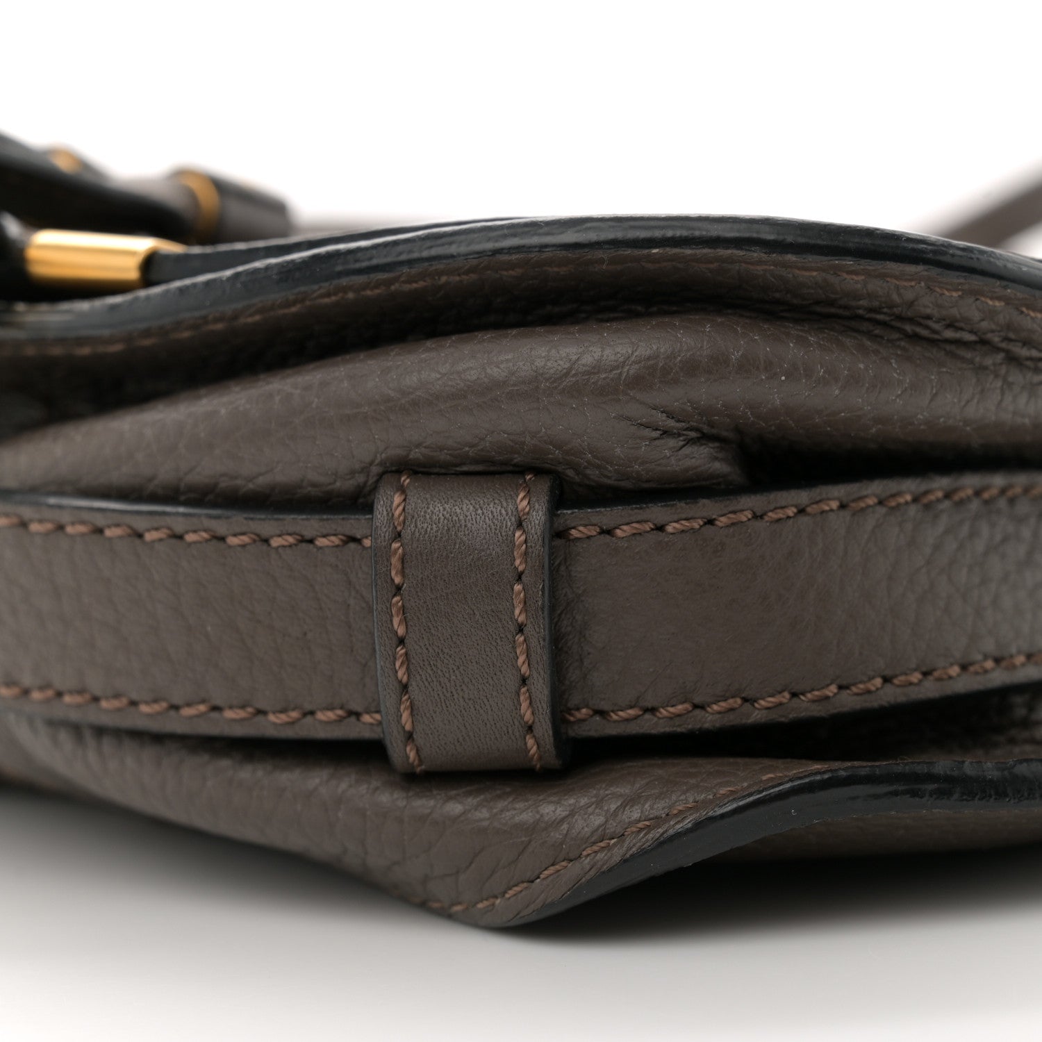 Chloe Calfskin Mini Marcie Round Crossbody Bag Cashmere Grey 10 of 11