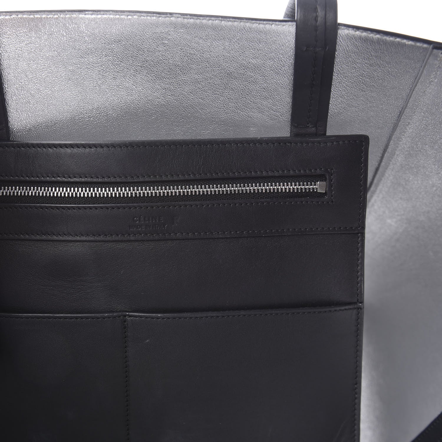Celine Smooth Calfskin Small Horizontal Cabas Phantom Black 8 of 10