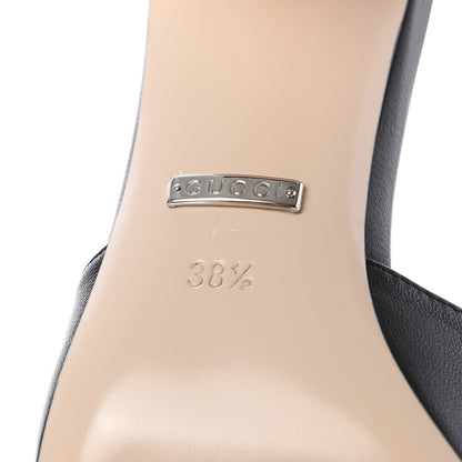 Gucci Malaga Kid Crystal Square G Madelyn Mules 38.5 Black 8 of 10
