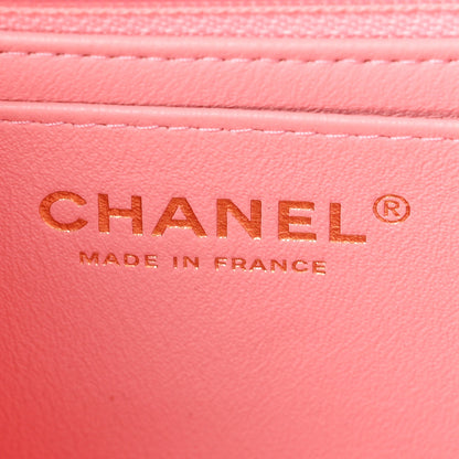 Chanel Lambskin Quilted Mini Rectangular Flap Pink 5 of 11