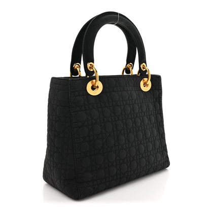 Christian Dior Nylon Cannage Medium Lady Dior Black 2 of 13