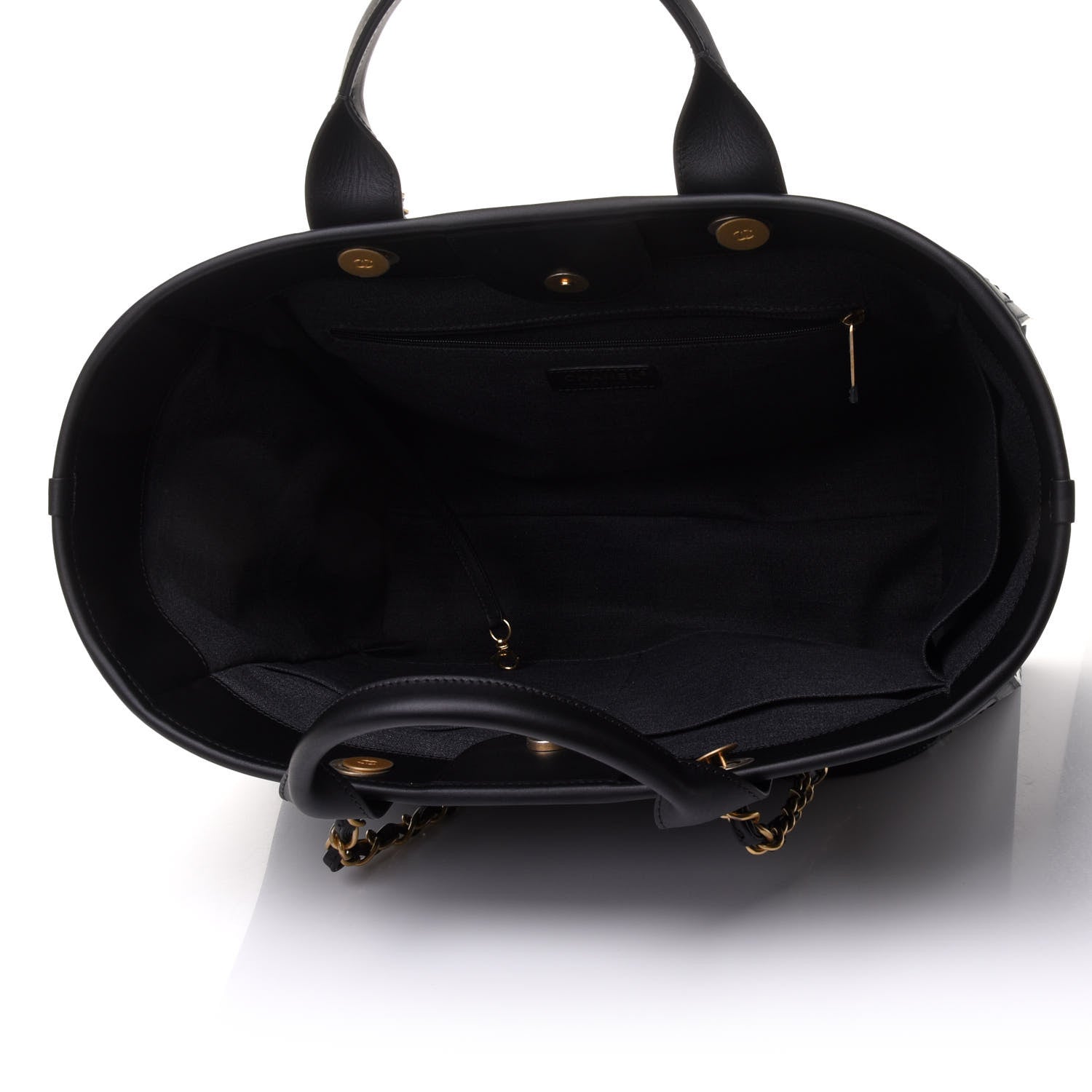Chanel Calfskin Medium Deauville Tote Black 5 of 11