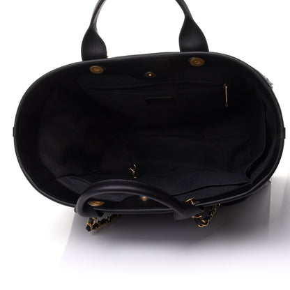 Chanel Calfskin Medium Deauville Tote Black 5 of 11