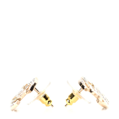 Chanel Crystal CC Forever Earrings Gold 3 of 5