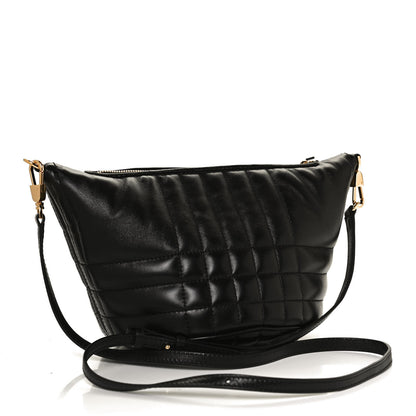 Burberry Lambskin Quilted Small Crescent Lola Bag Black 2 of 9