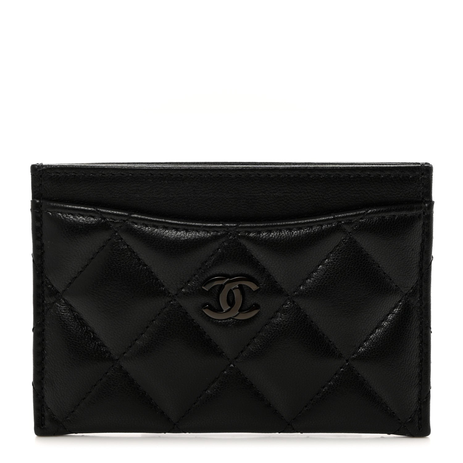 Chanel Lambskin Quilted Card Holder So Black 1 of 8