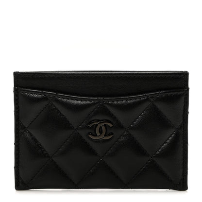 Chanel Lambskin Quilted Card Holder So Black 1 of 8