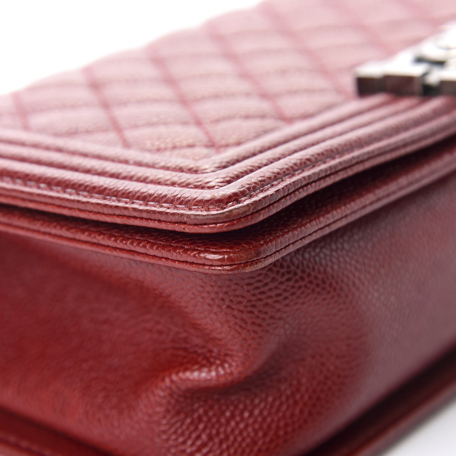 Chanel Caviar Quilted Medium Boy Flap Dark Red 12 of 15