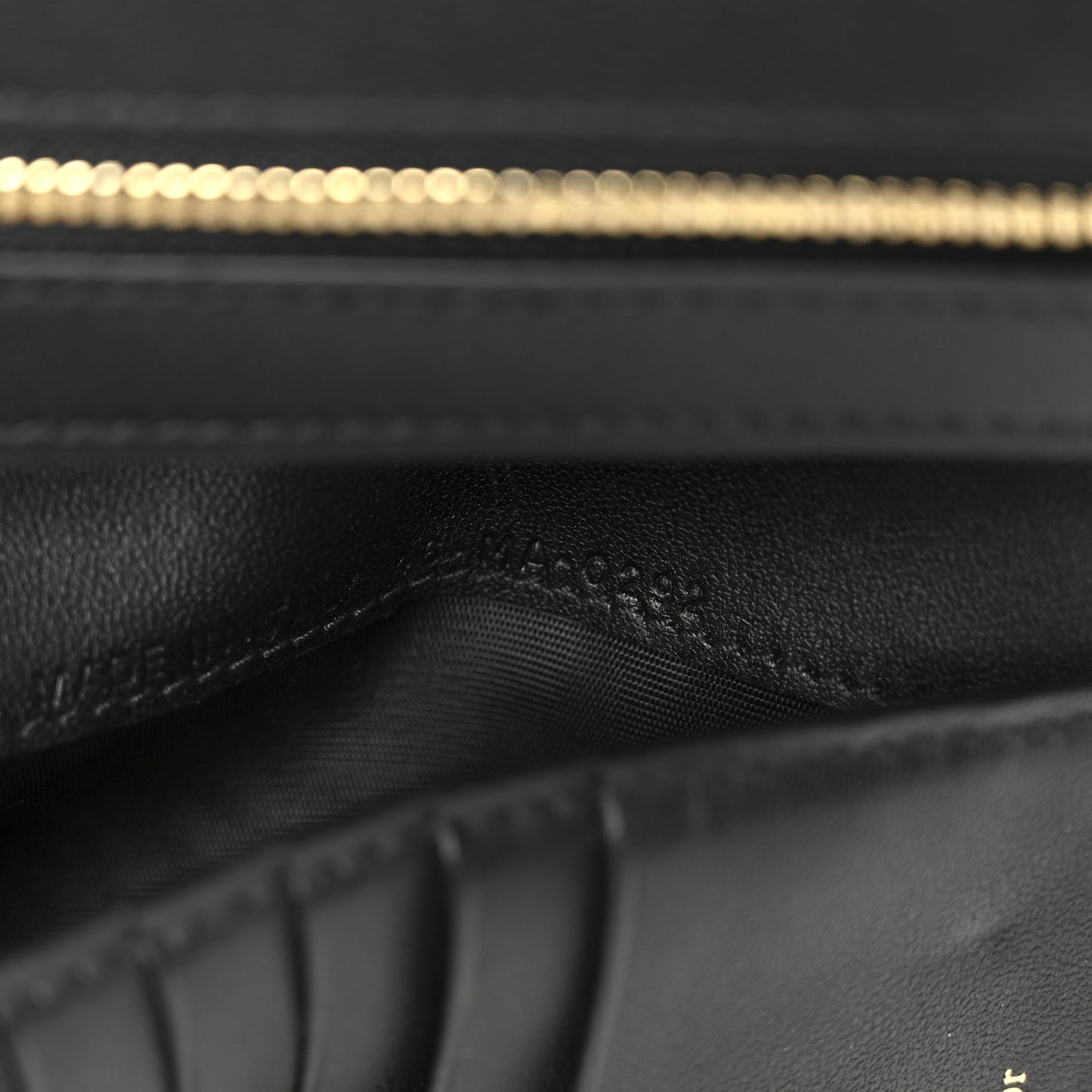 Supple Calfskin Cannage Caro Slim Wallet Black