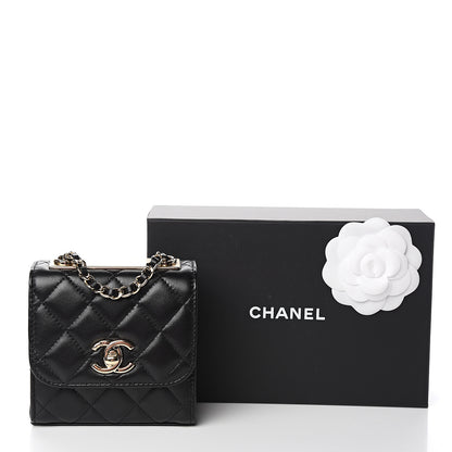 Chanel Lambskin Quilted Mini Trendy CC Chain Wallet Black 11 of 11